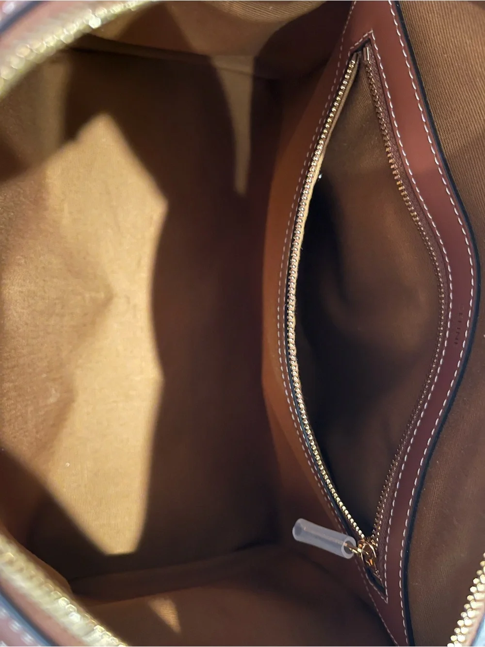 Large Boston Celine Bag in Triomphe Canvas and Calfskin
